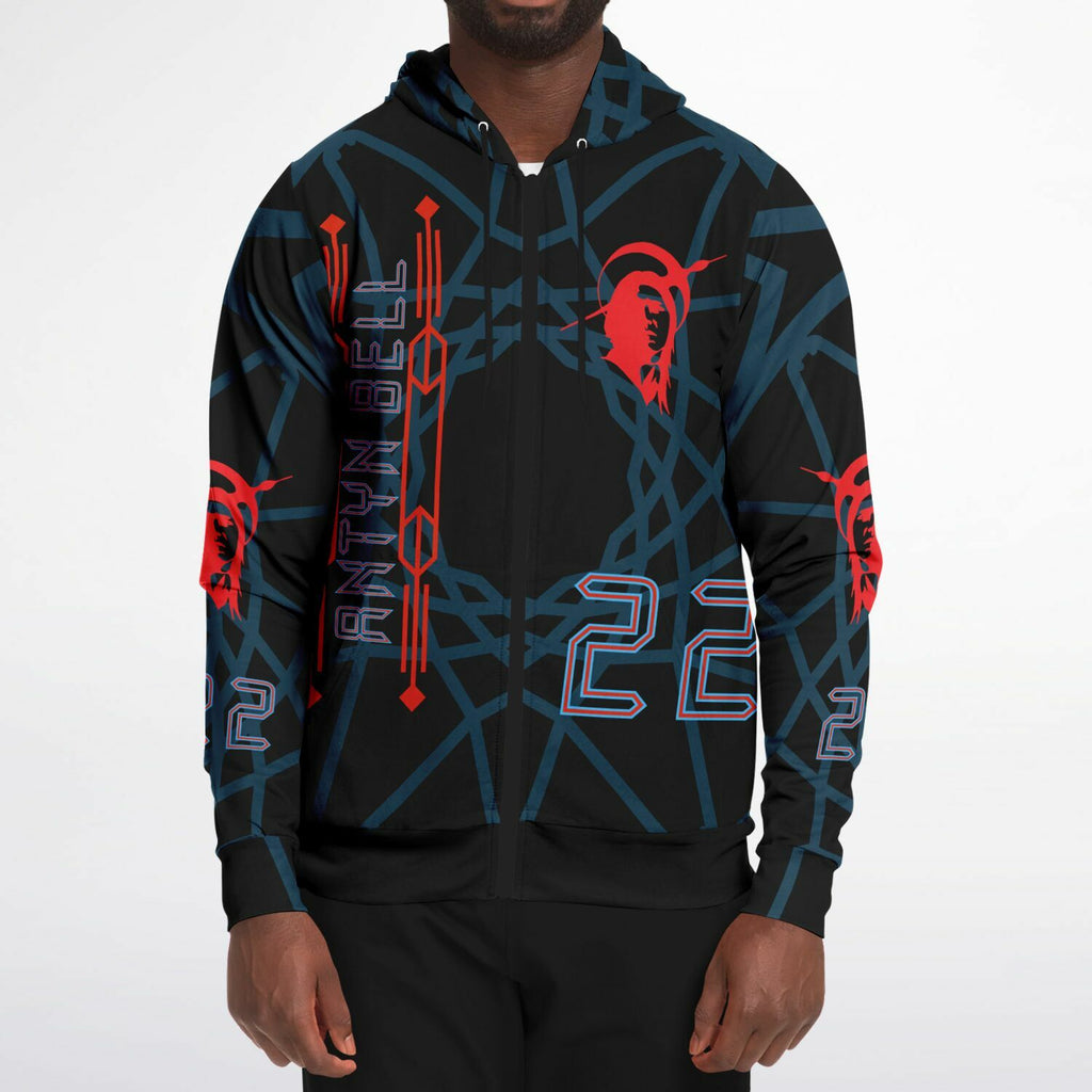 $NiieihiiNookei Athletic Zip-Up Hoodie - AOP
