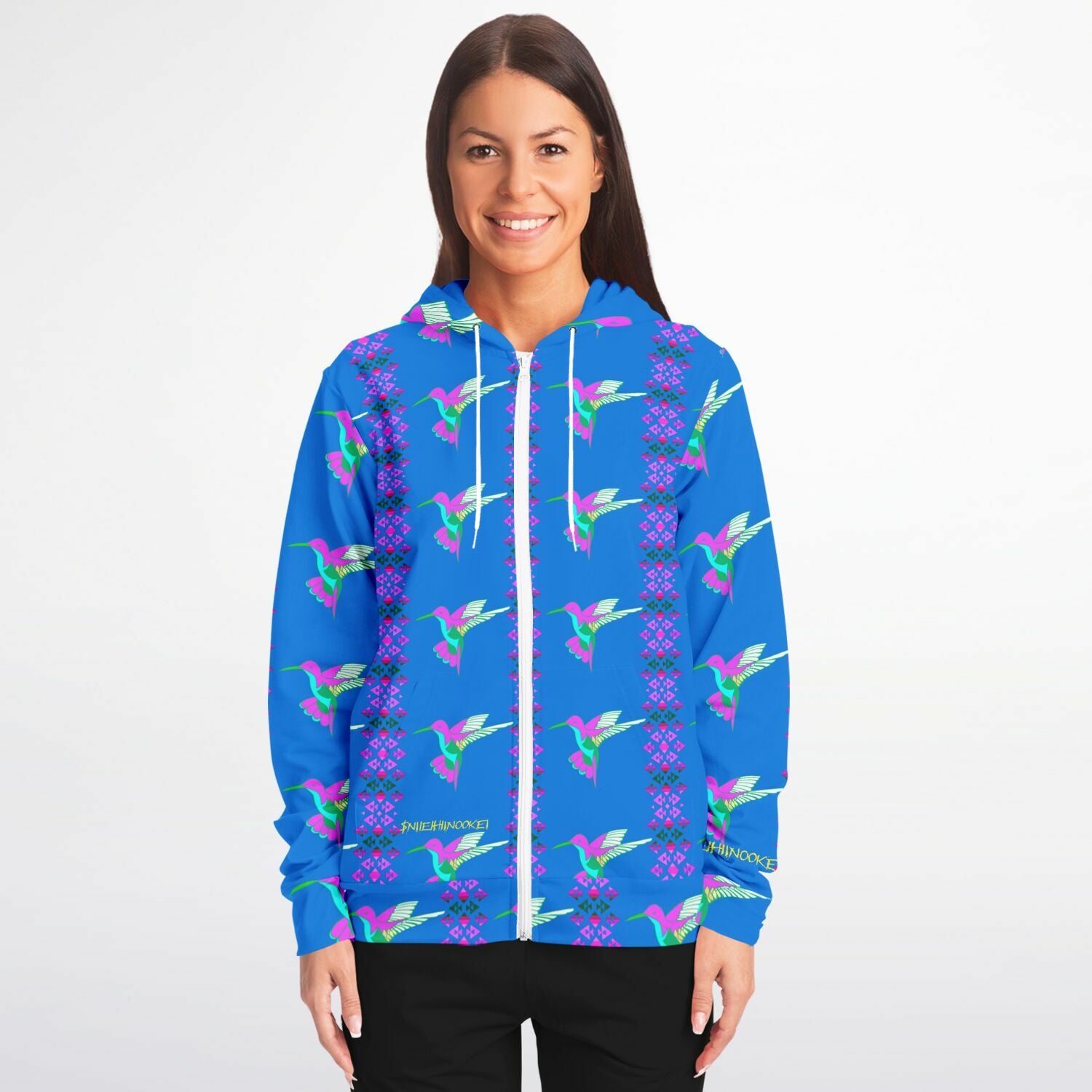 $NiieihiiNookei Athletic Zip-Up Hoodie - AOP