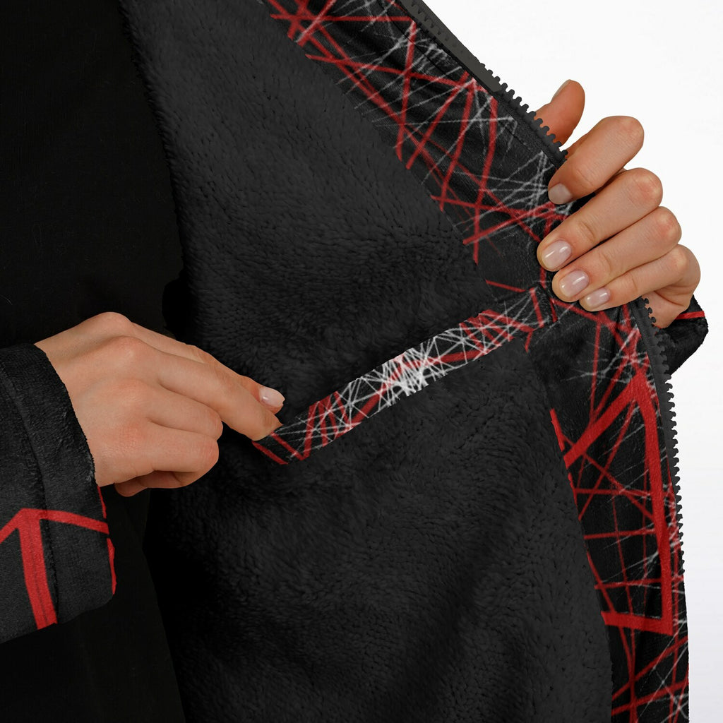 $NiieihiiNookei Microfleece Lined Zipper Cloak - AOP