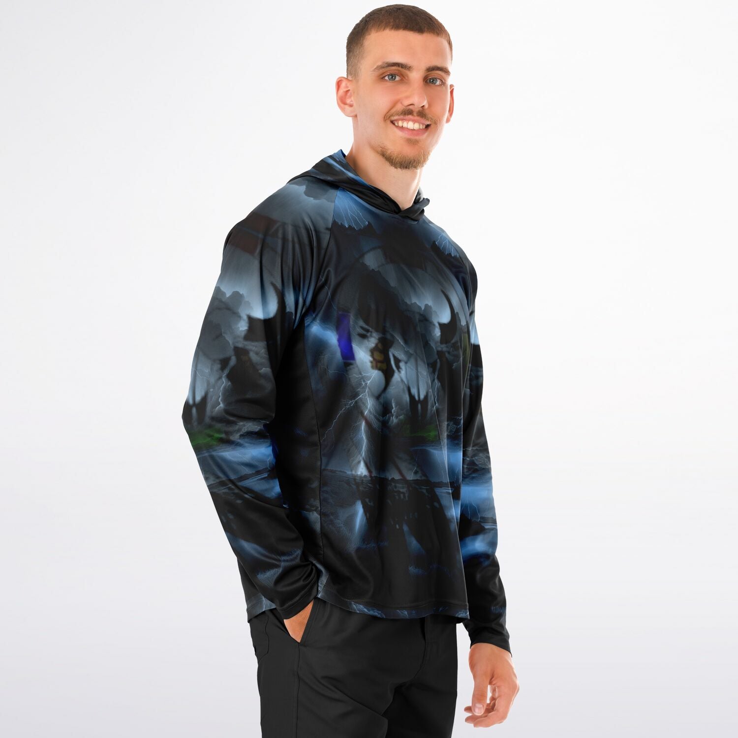Northern Arapaho Tribe Logo Hooded Performance Shirt - AOP