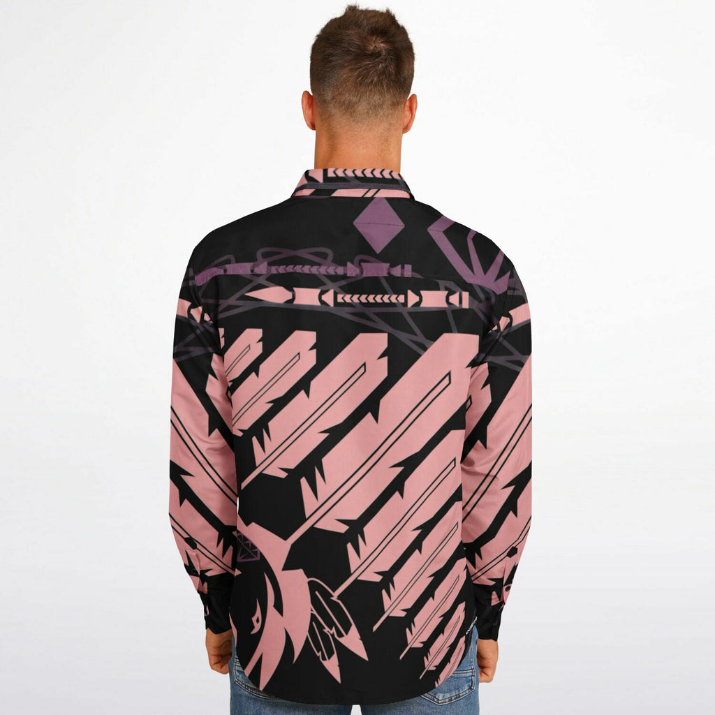 $NiieihiiNookei Long Sleeve Button Down Shirt - AOP