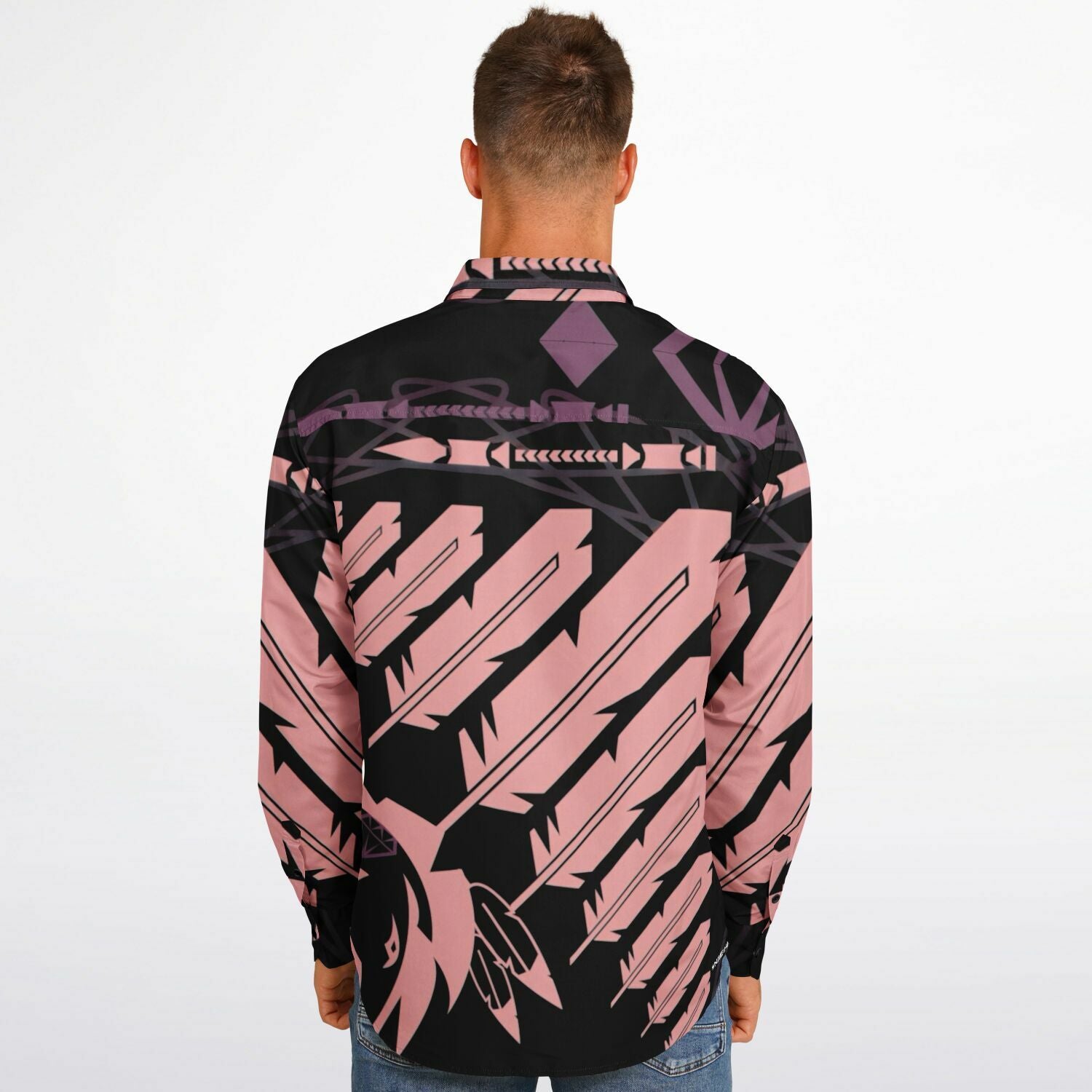 $NiieihiiNookei Long Sleeve Button Down Shirt - AOP