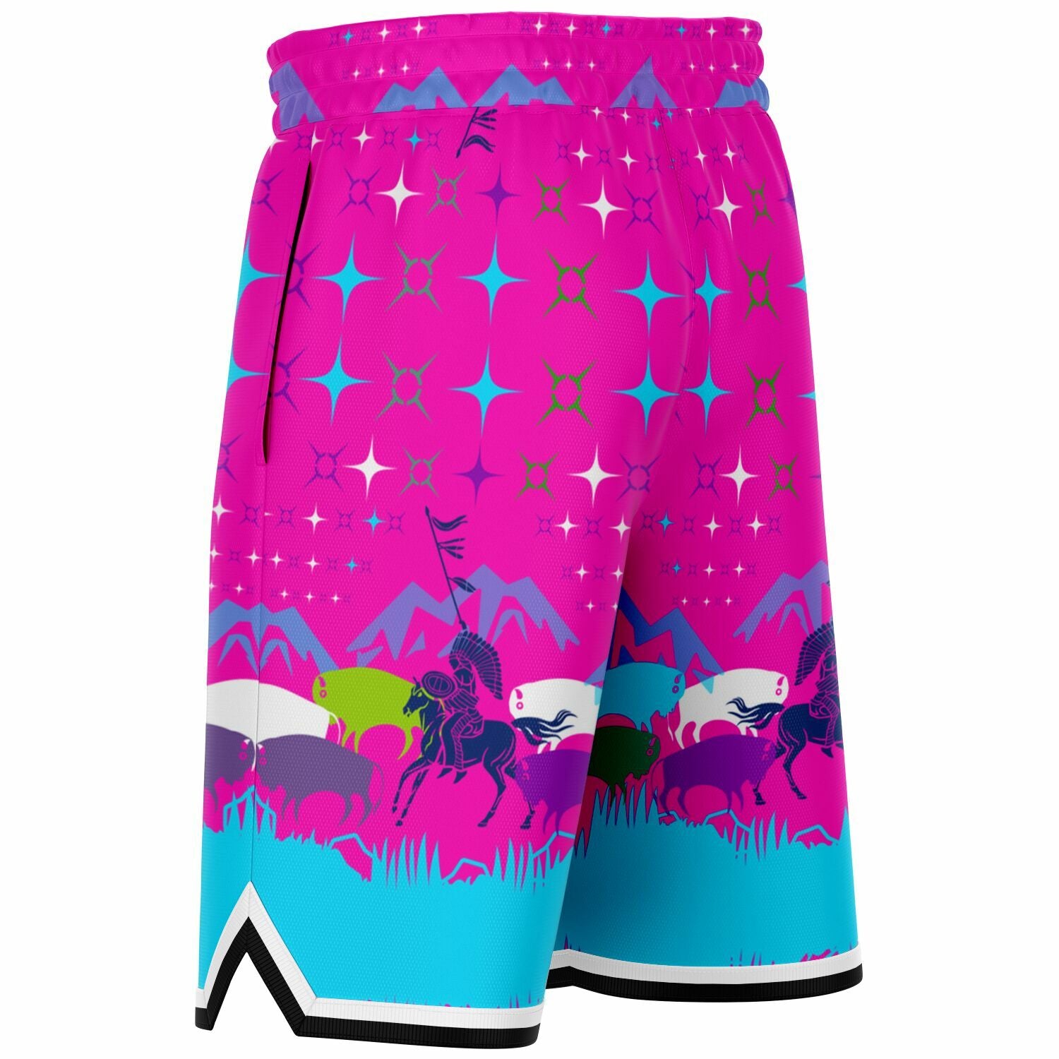 $NiieihiiNookei Basketball Short Rib - AOP