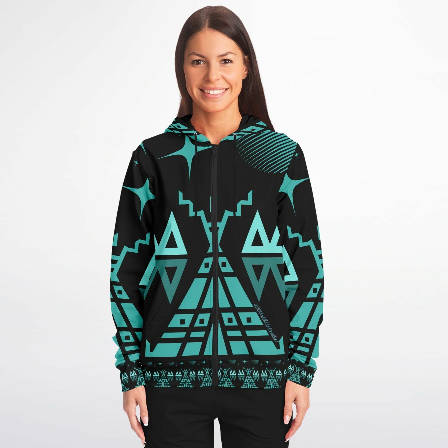$NiieihiiNookei Fashion Zip-Up Hoodie - AOP