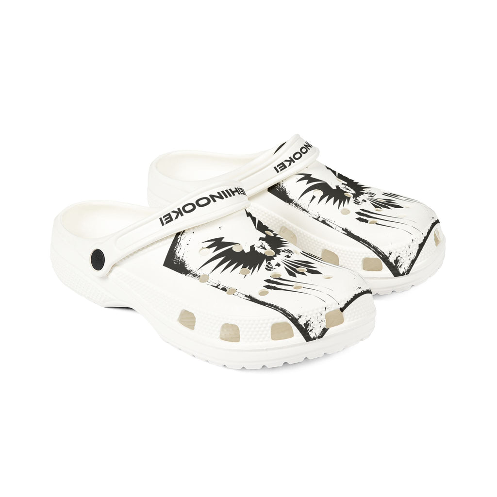 $NiieihiiNookei EVA Foam Clogs — Black Ink Splash Design