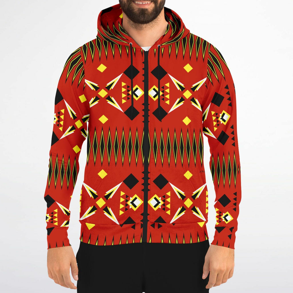 $NiieihiiNookei Athletic Zip-Up Hoodie - AOP