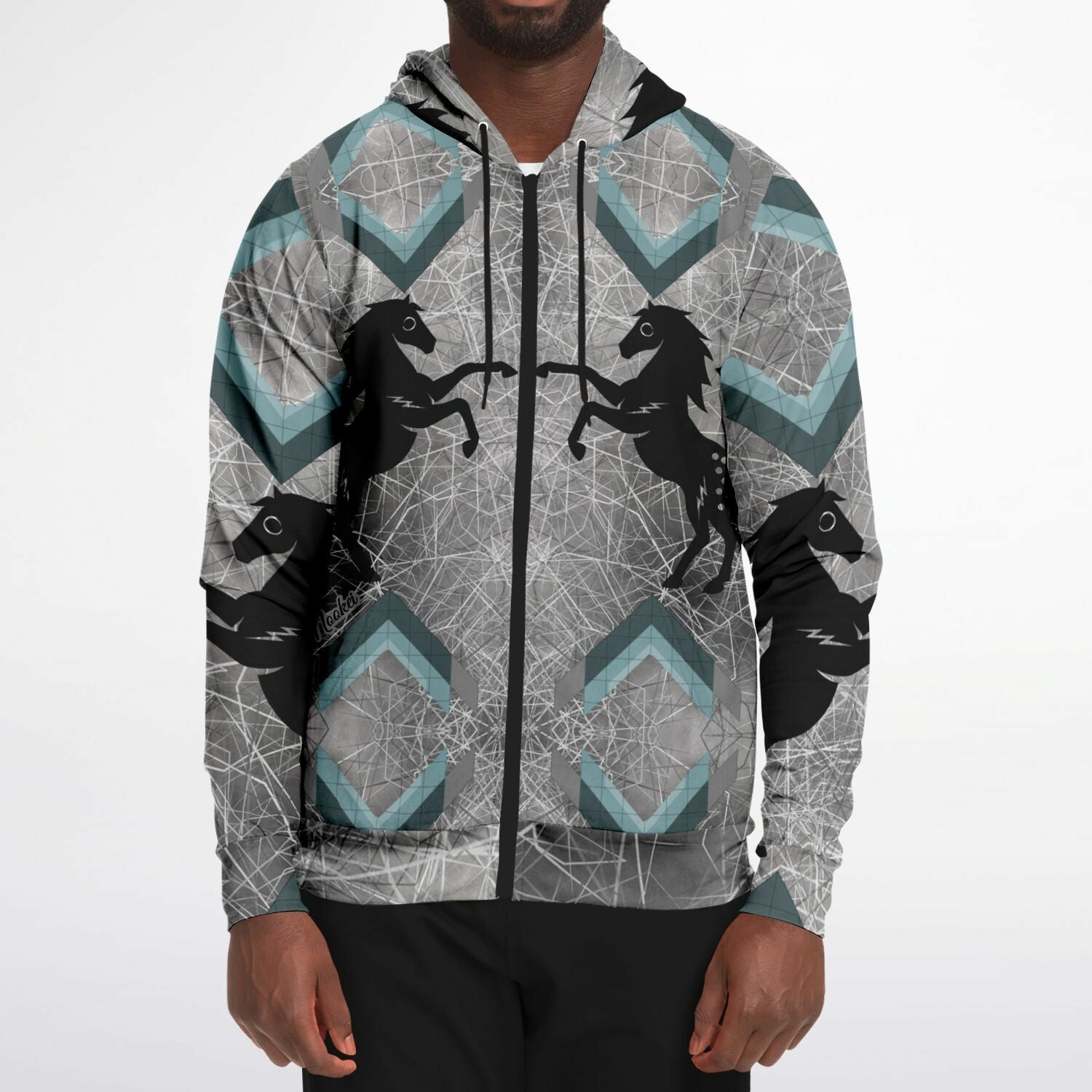 $NiieihiiNookei Fashion Zip-Up Hoodie - AOP