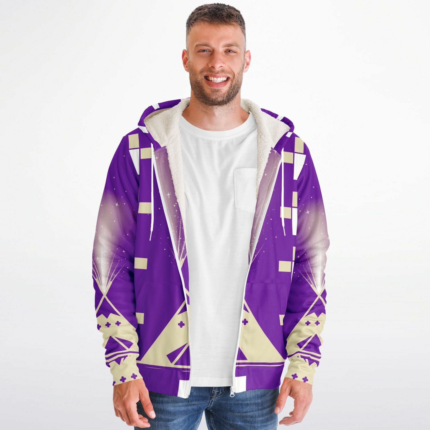 $NiieihiiNookei Microfleece Ziphoodie - AOP