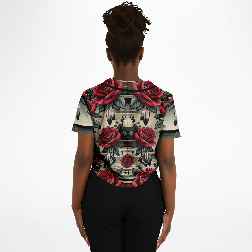 $NiieihiiNookei Cropped Baseball Jersey - AOP