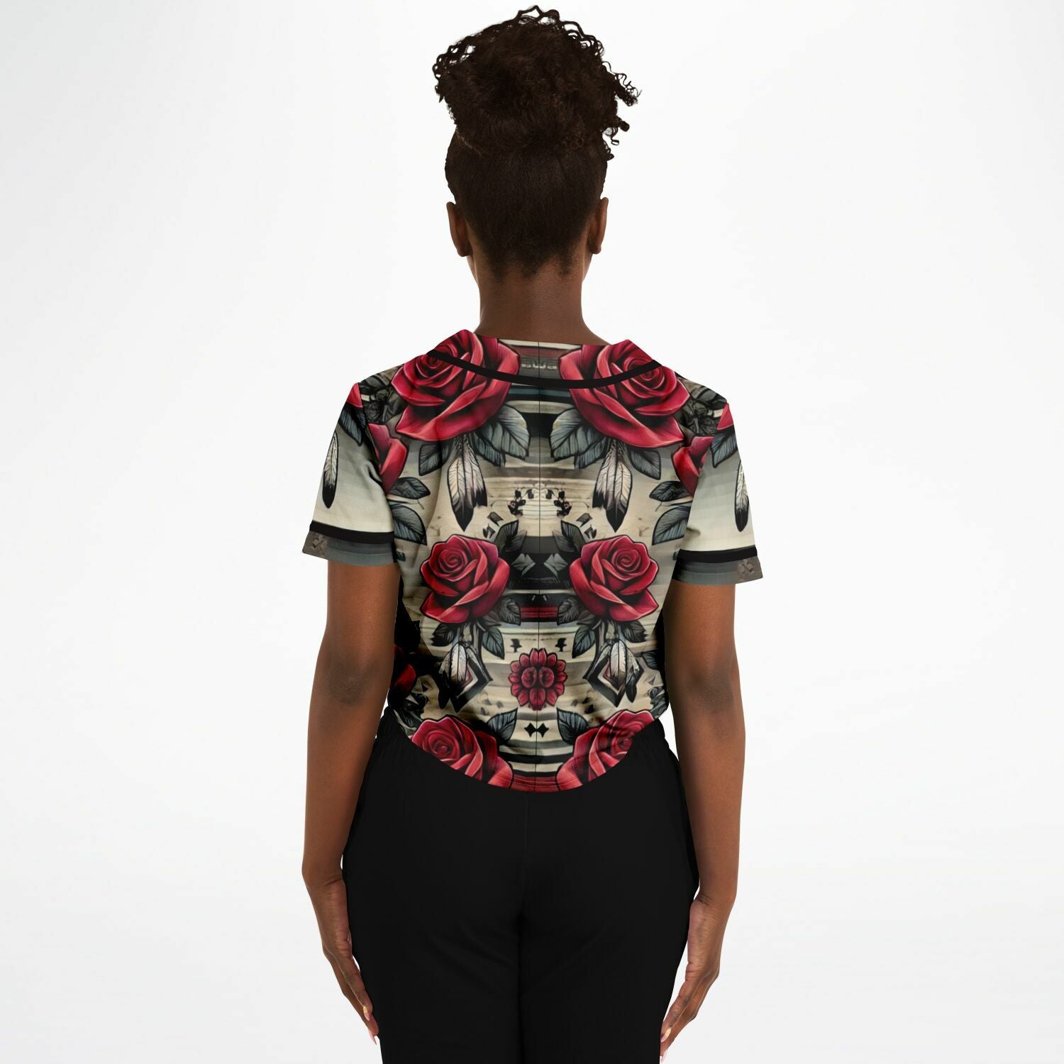 $NiieihiiNookei Cropped Baseball Jersey - AOP
