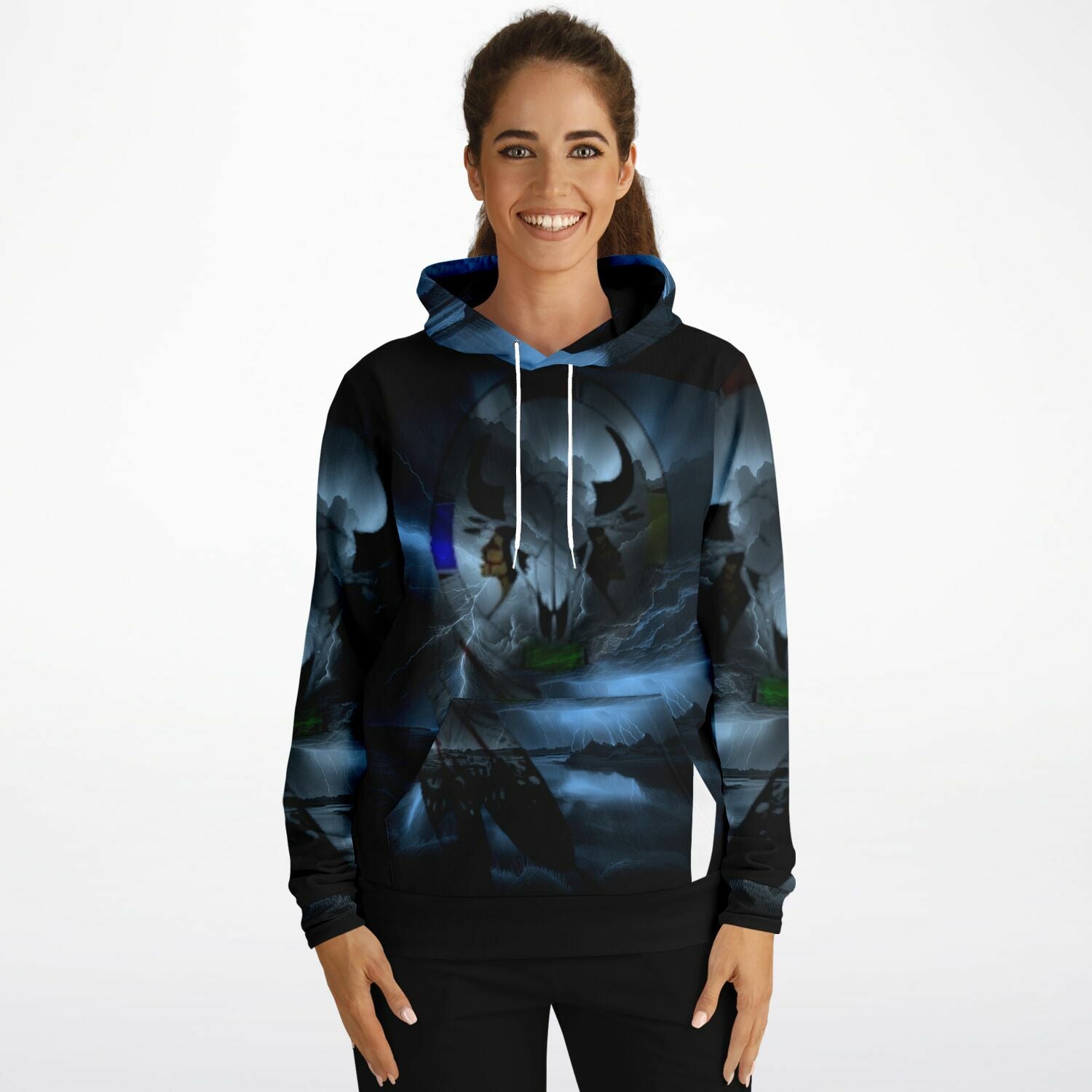 $NiieihiiNookei Design Northern Arapaho Logo Hoodie - AOP