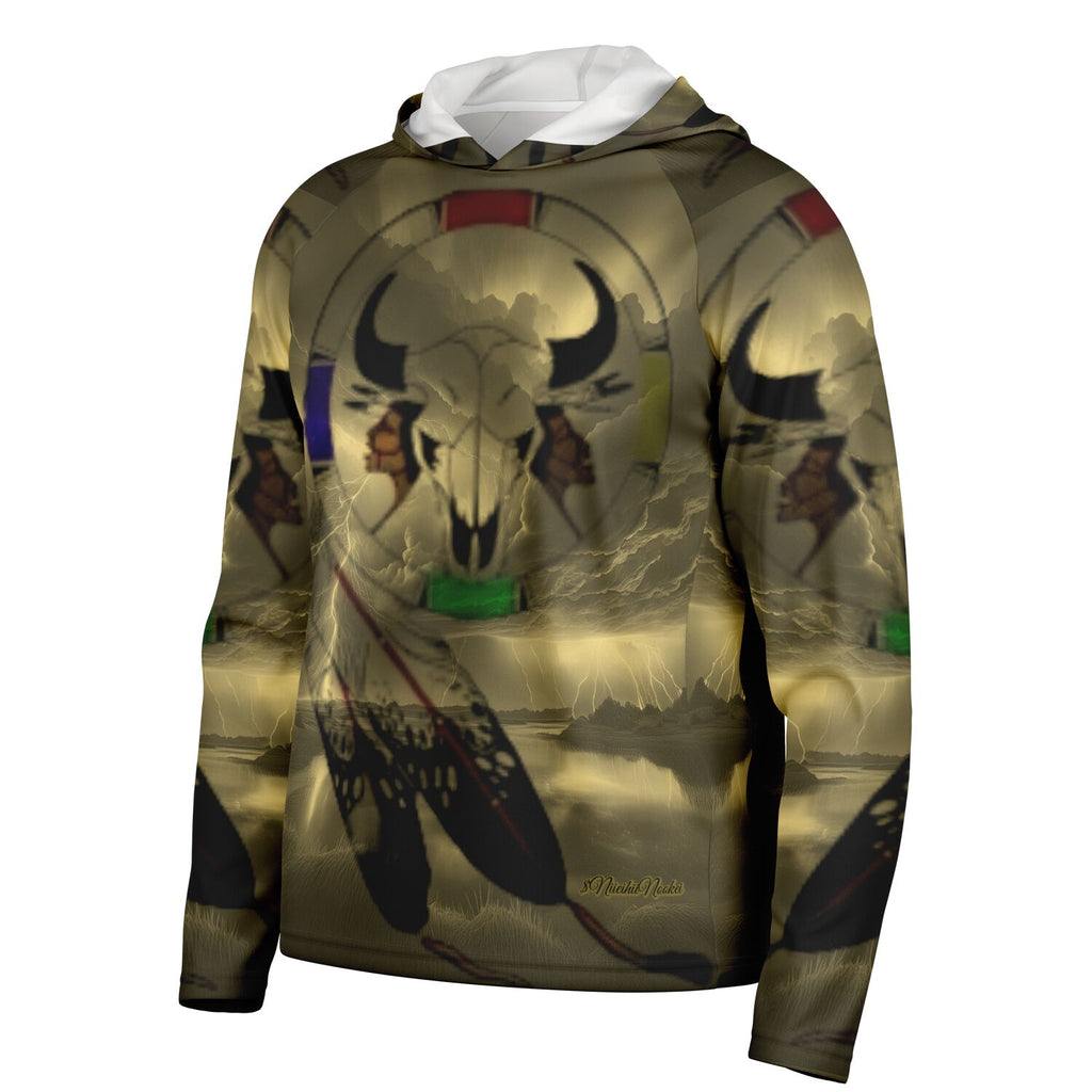 Northern Arapaho Tribe Logo Hooded Performance Shirt - AOP