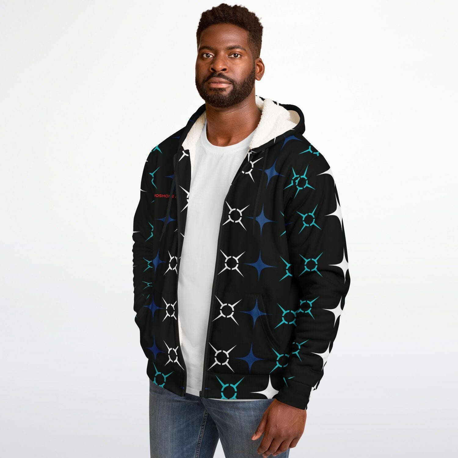 $hoshoneRose Custom Microfleece Ziphoodie - AOP