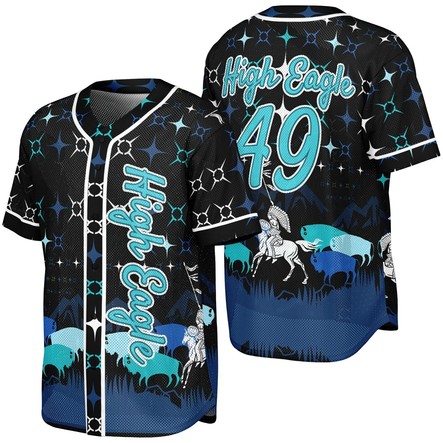 #49 High Eagle Premium Baseball Jersey - AOP