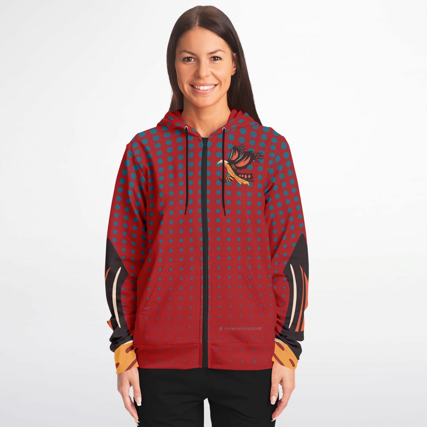 $NiieihiiNookei Athletic Zip-Up Hoodie - AOP