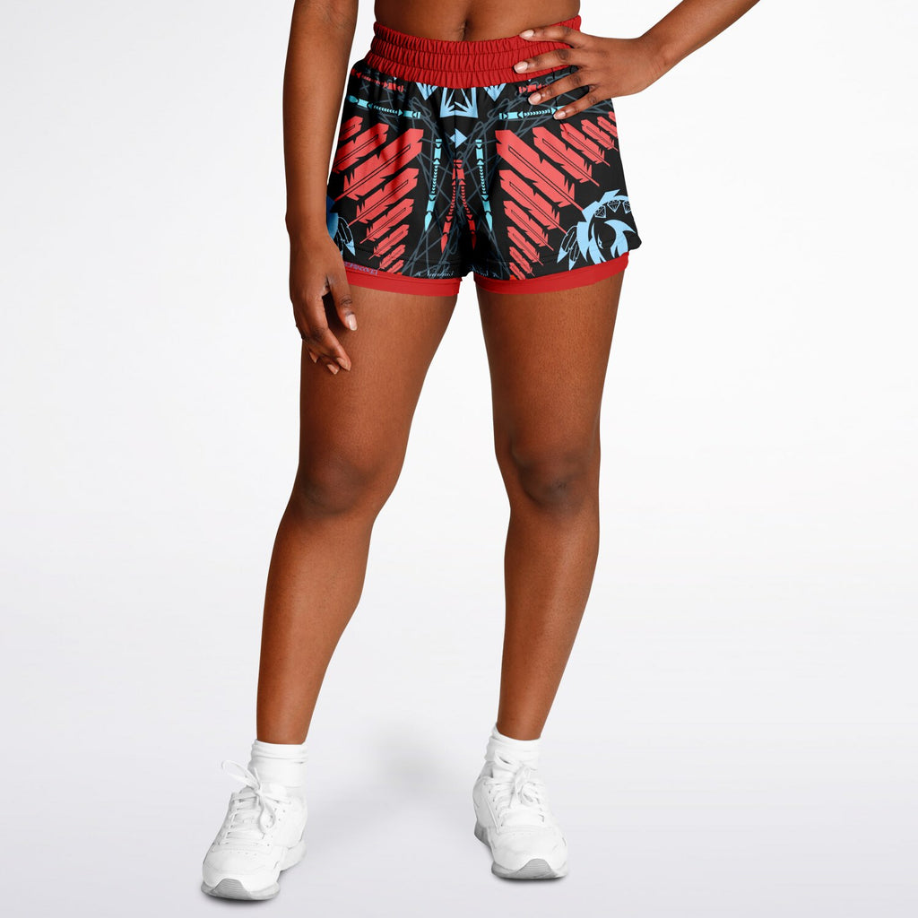 $NiieihiiNookei Women's 2-in-1 Shorts - AOP