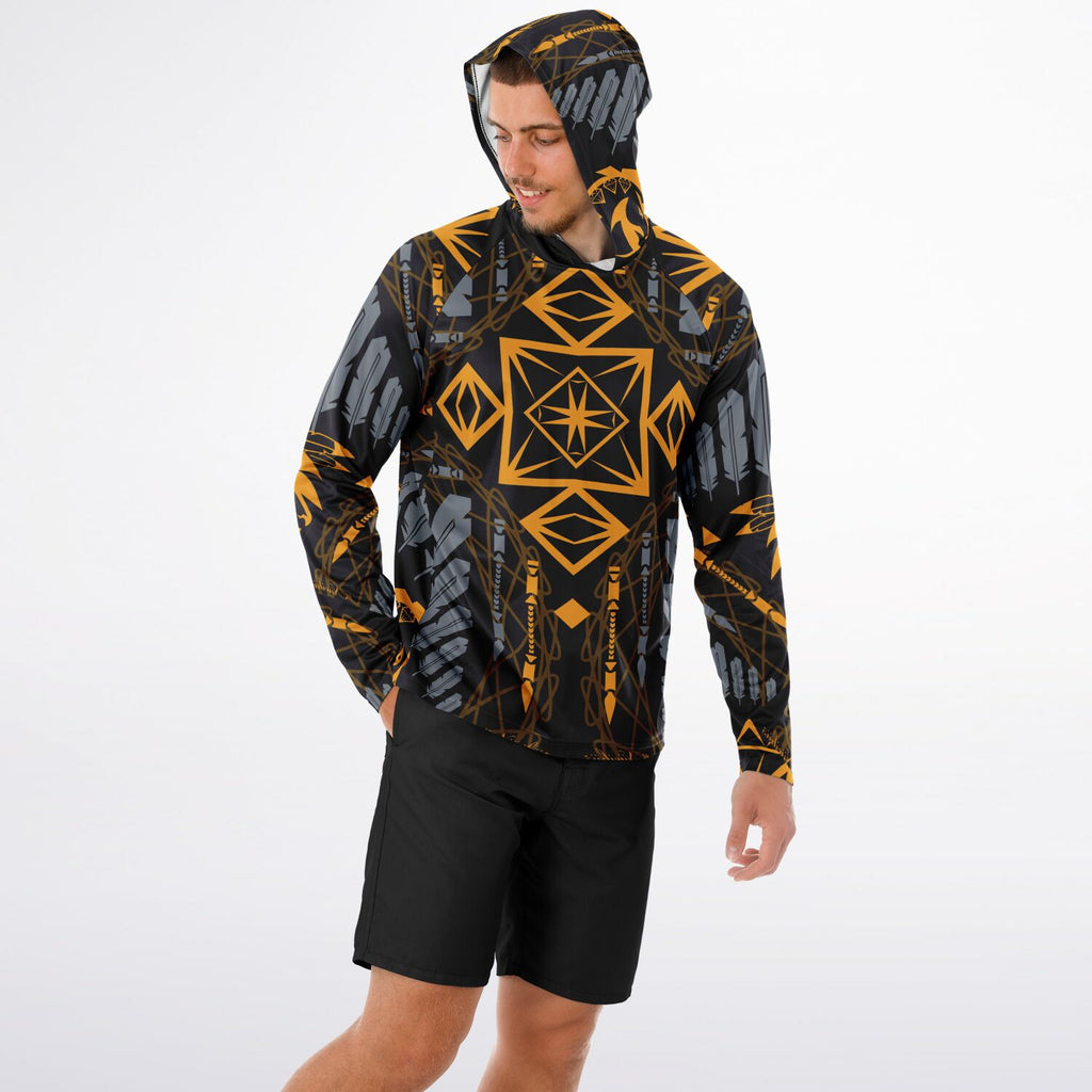 $NiieihiiNookei Long Sleeve Hooded Performance Shirt - AOP