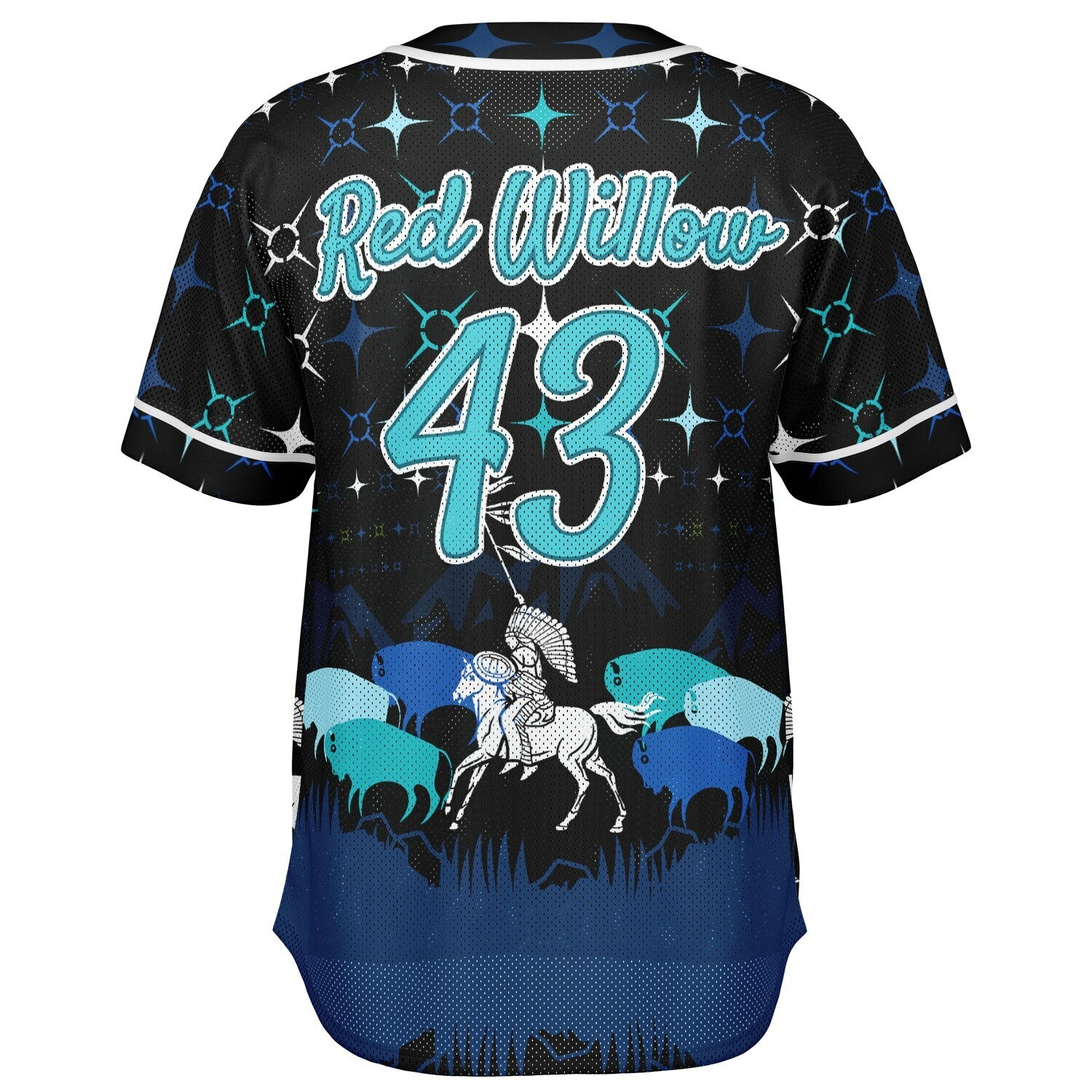#43 Red Willow Premium Baseball Jersey - AOP