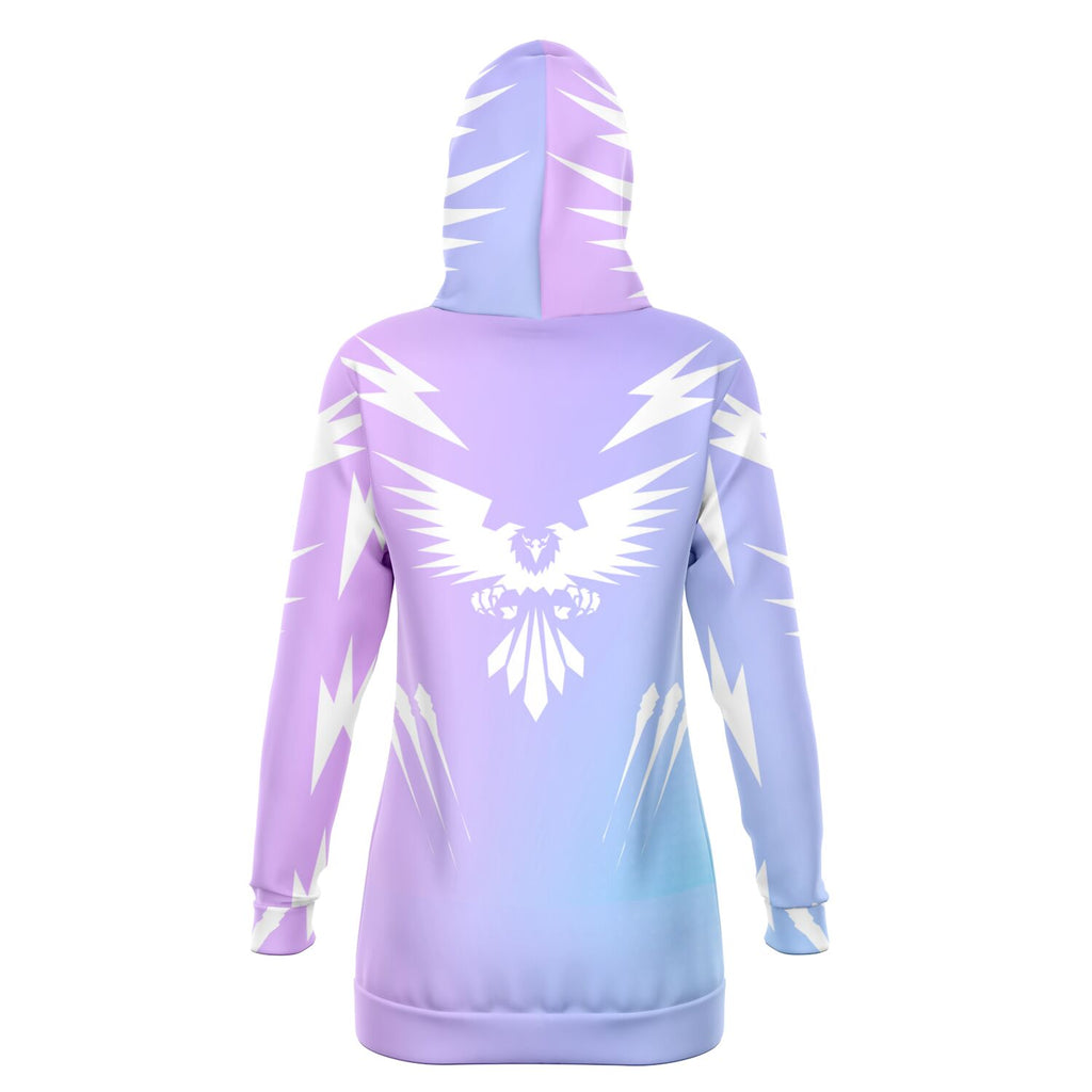 $NiieihiiNookei design Fashion Longline Hoodie - AOP