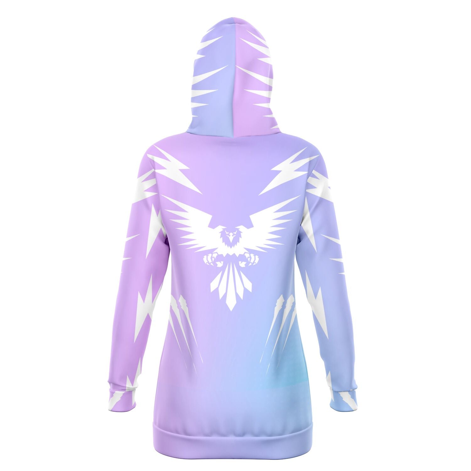 $NiieihiiNookei design Fashion Longline Hoodie - AOP