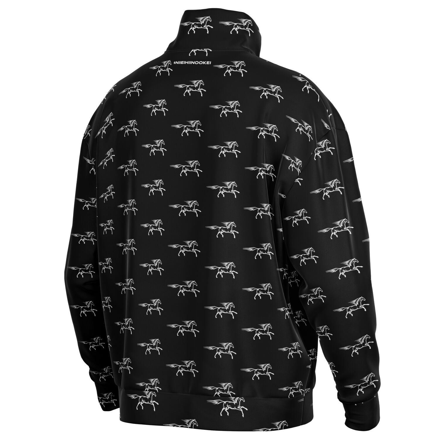 $NiieihiiNookei Heavyweight Oversized Quarter Zip Sweatshirt - AOP