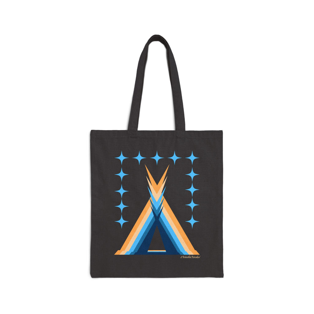 Tipi Under the Stars Cotton Canvas Tote — Design by $NiieihiiNookei