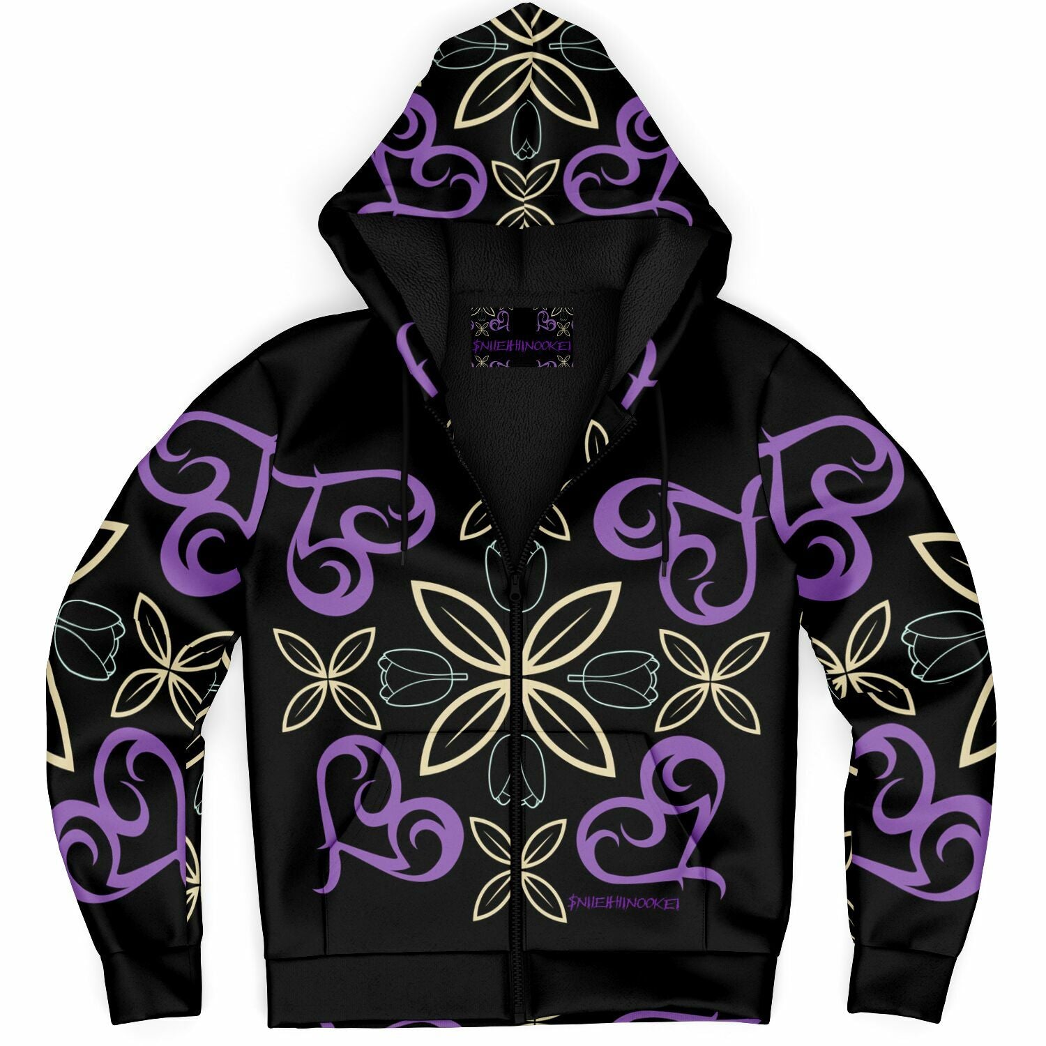 $NiieihiiNookei Microfleece Ziphoodie - AOP