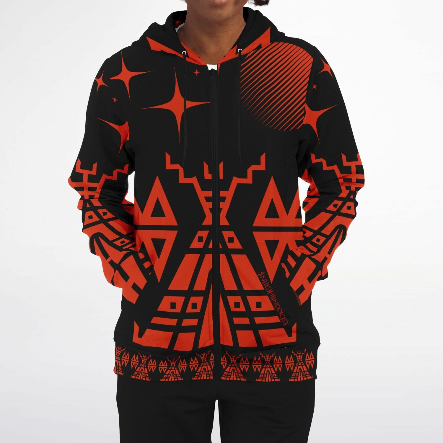 $NiieihiiNookei Fashion Zip-Up Hoodie - AOP