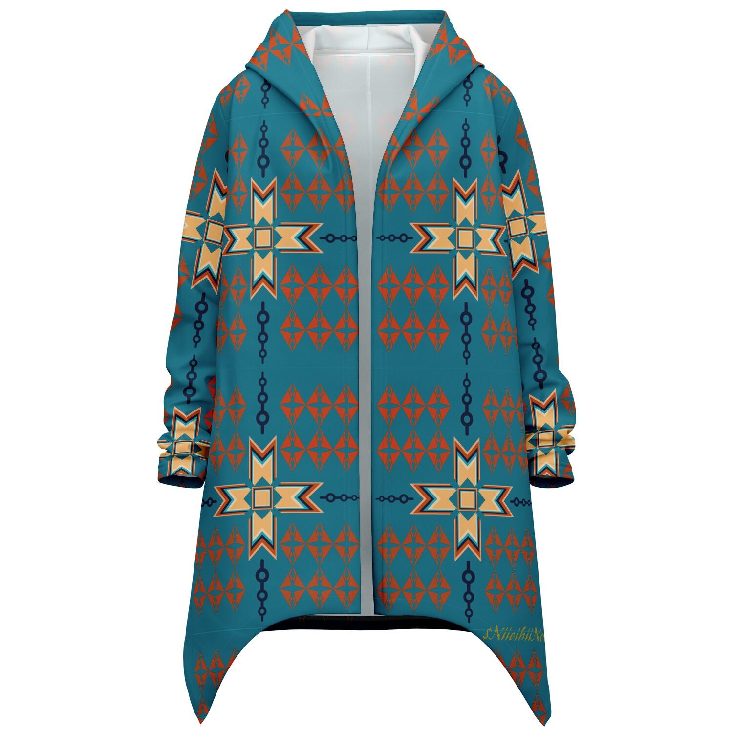 $NiieihiiNookei Fashion Elongated Cloak - AOP