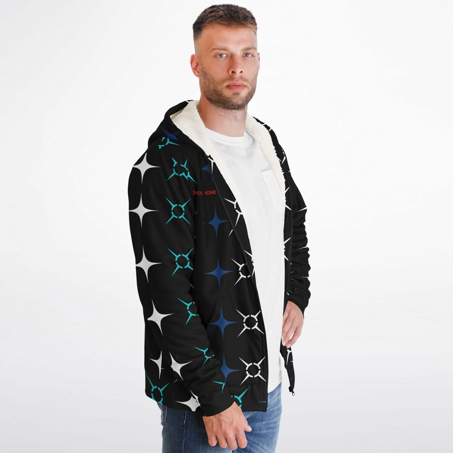 $hoshoneRose Custom Microfleece Ziphoodie - AOP