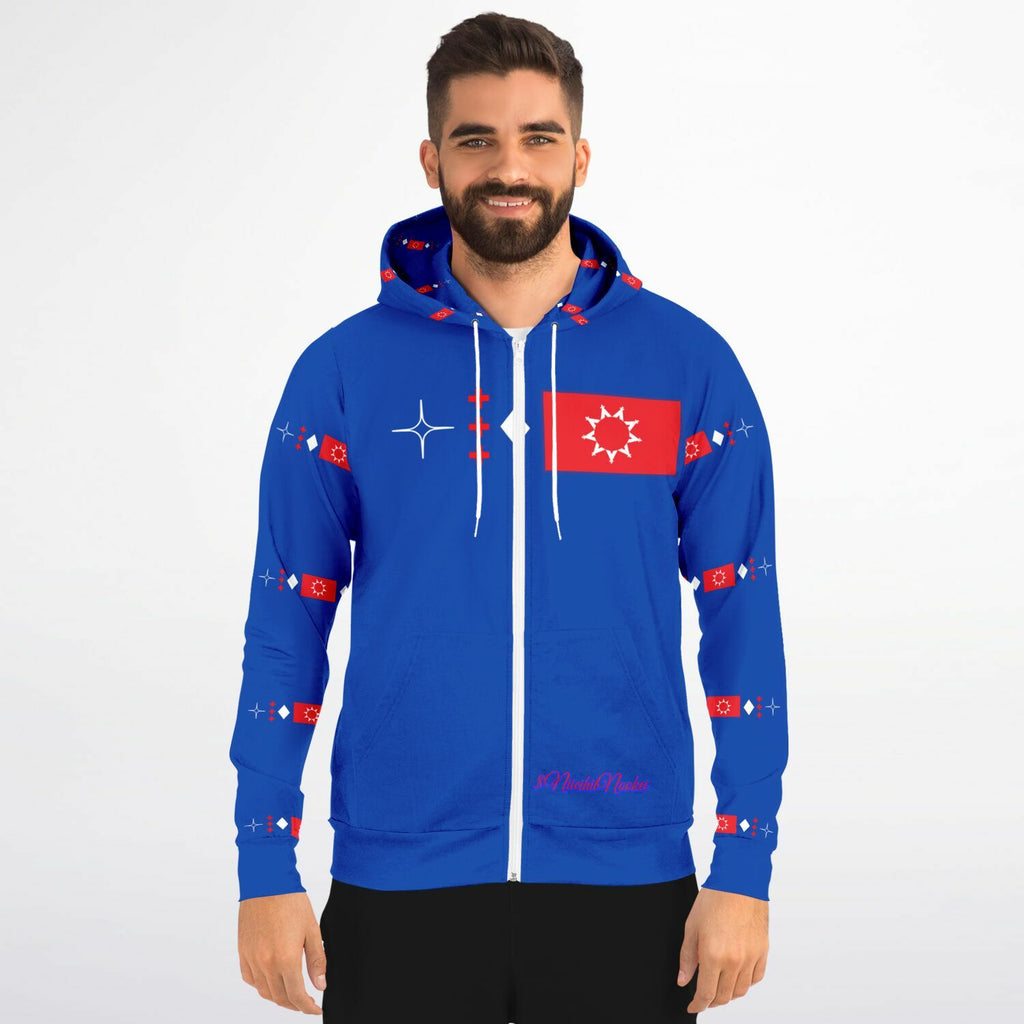 Oglala Sioux Tribe Logo Zip-Up Hoodie - AOP