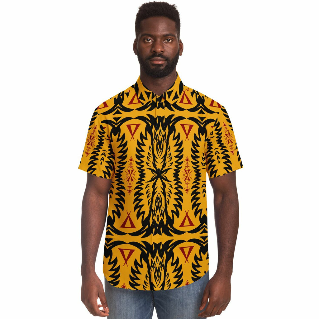 Short Sleeve Button Down Shirt 3- AOP