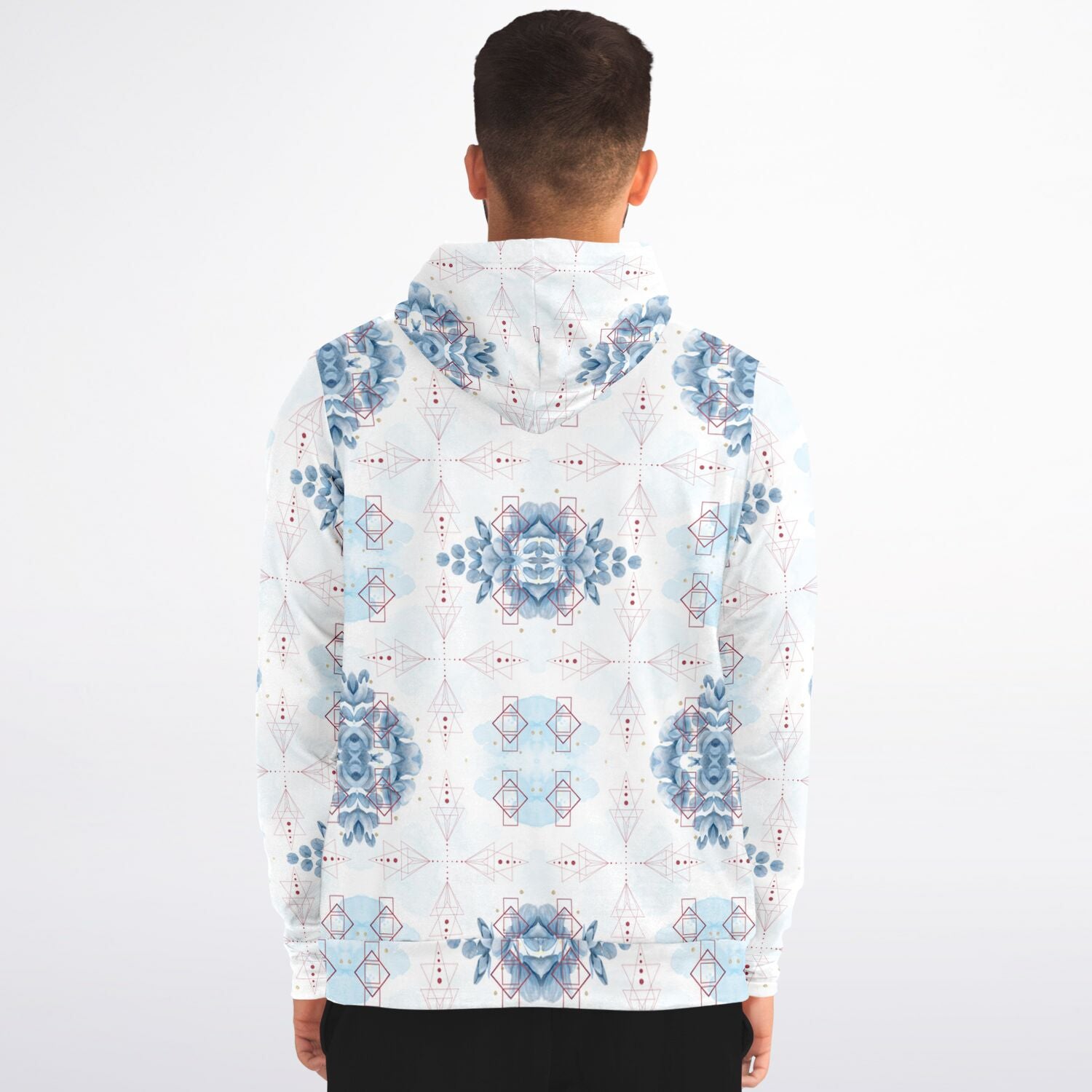 Athletic Zip-Up Hoodie - AOP