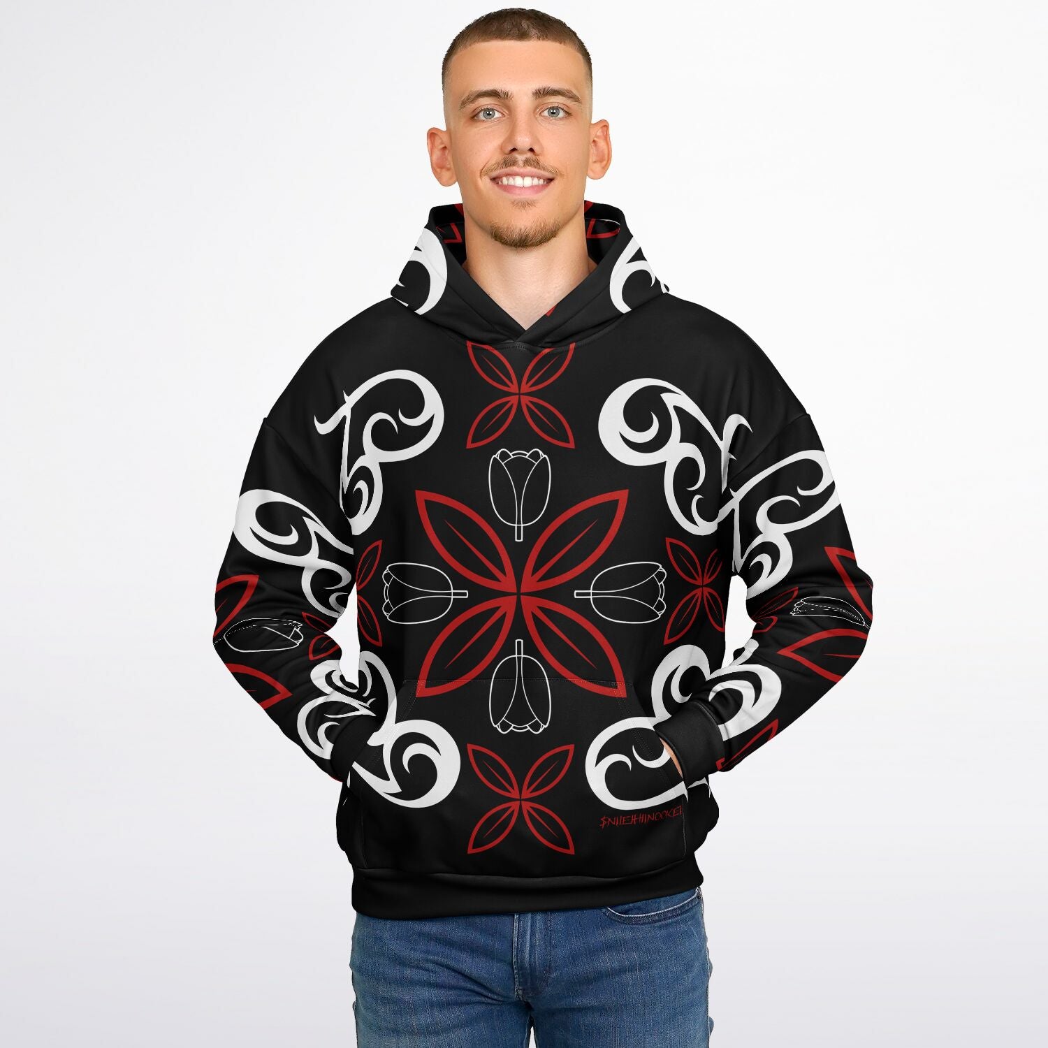 $NiieihiiNookei Heavyweight Oversized Hoodie - AOP