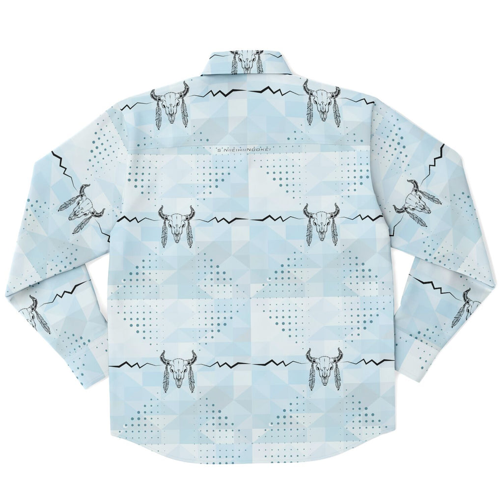 $NiieihiiNookei Long Sleeve Button Down Shirt - AOP