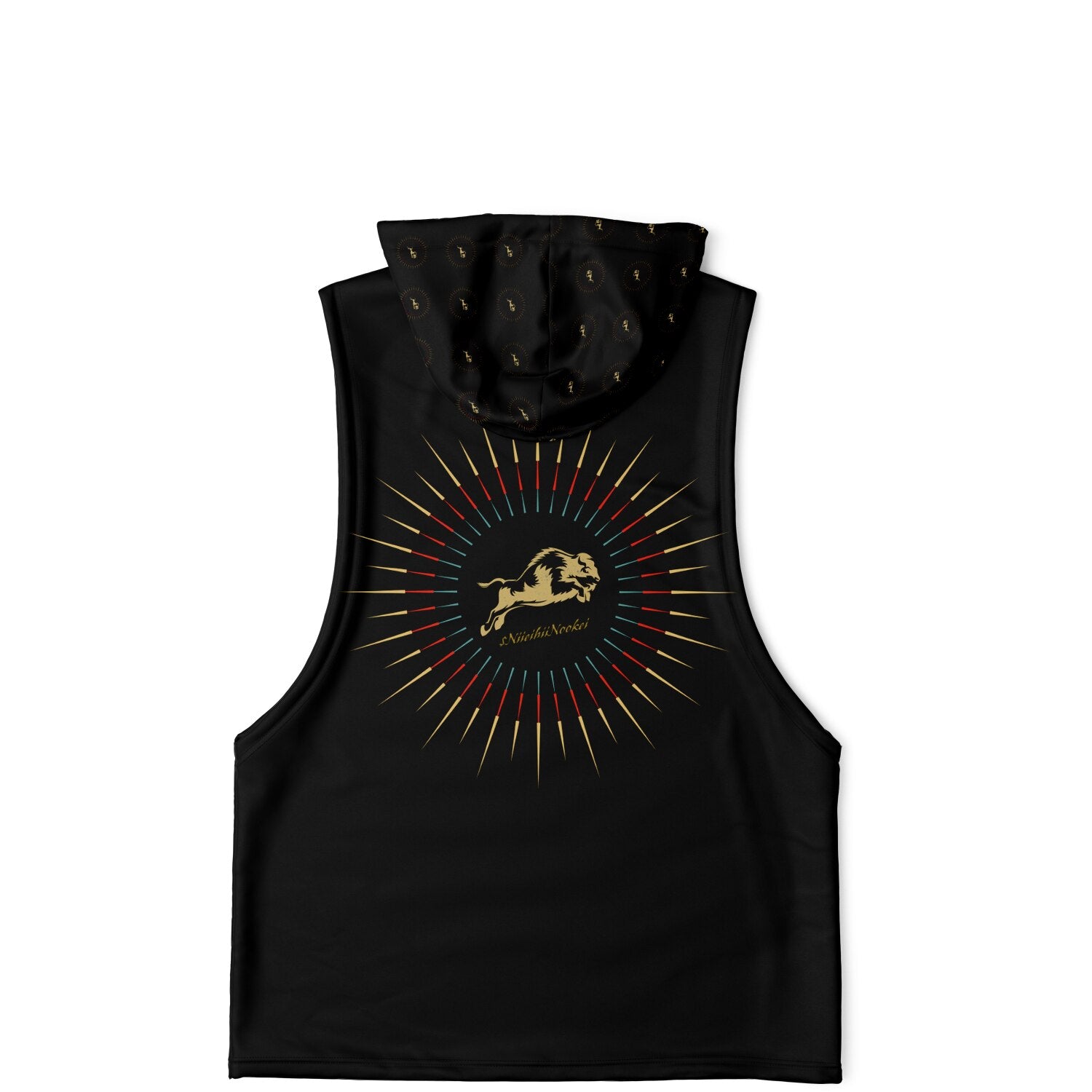 $NiieihiiNookei Athletic Drop Armhole Hoodie - AOP