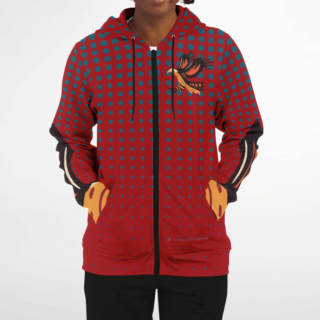$NiieihiiNookei Athletic Zip-Up Hoodie - AOP