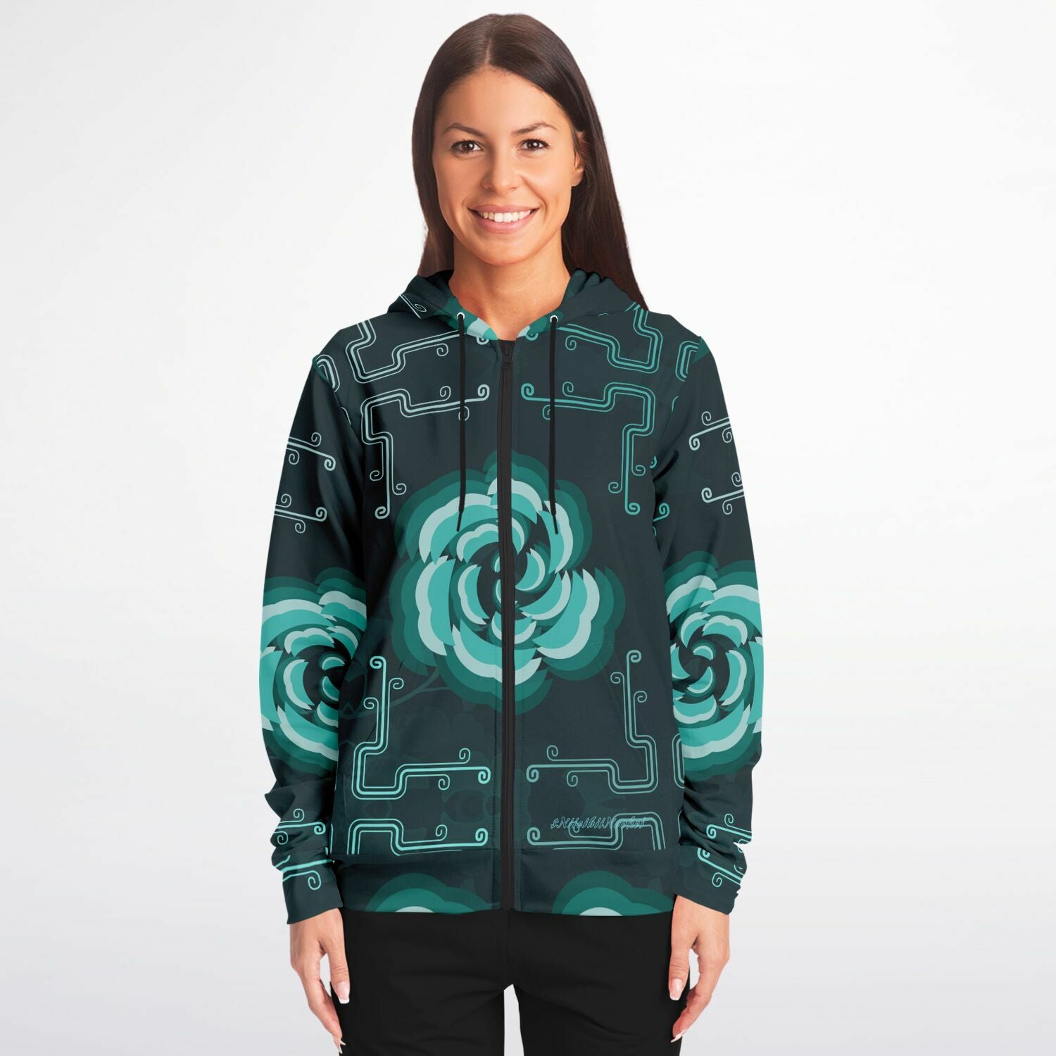 $NiieihiiNookei Fashion Zip-Up Hoodie - AOP