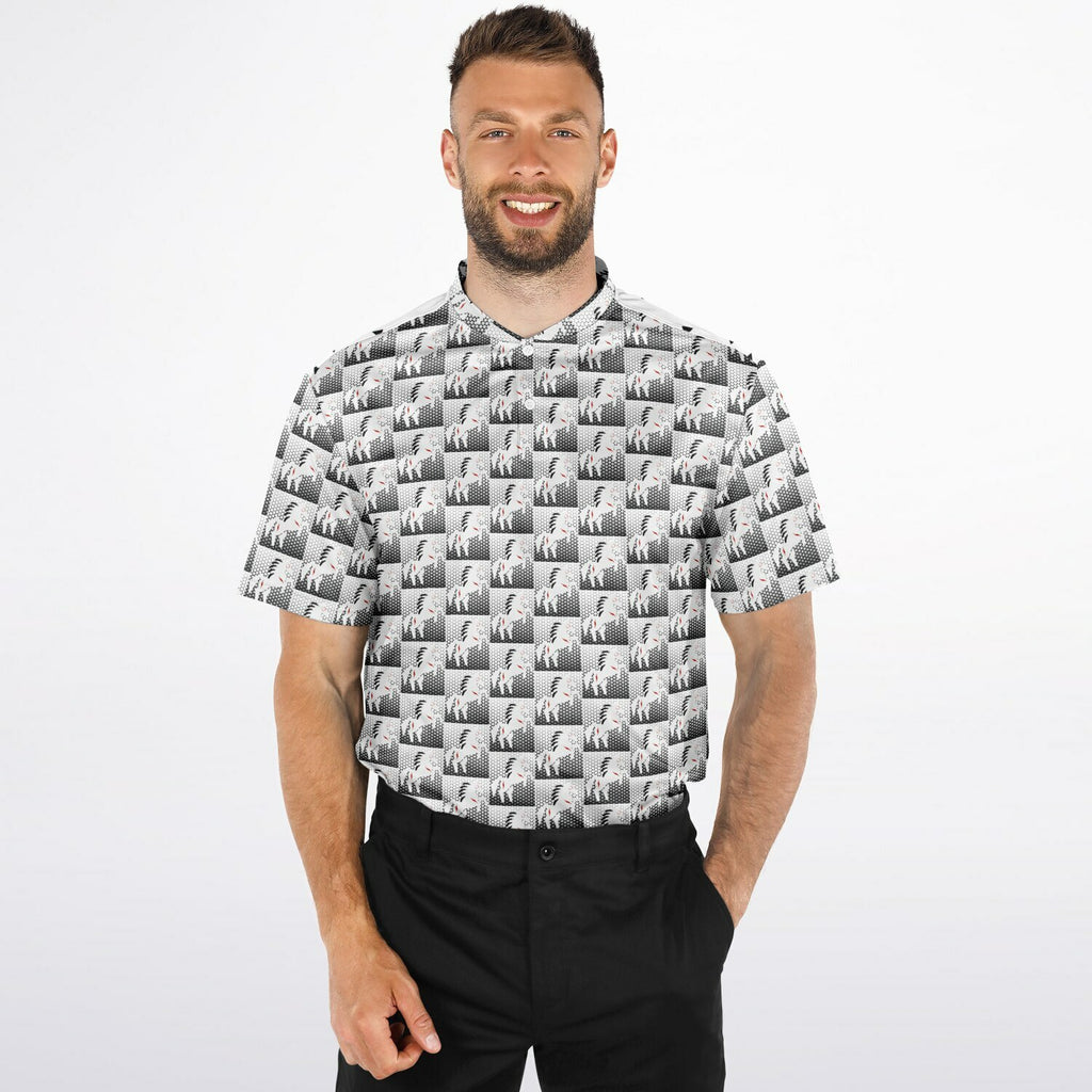 $NiieihiiNookei Blade Collar Polo Shirt - AOP
