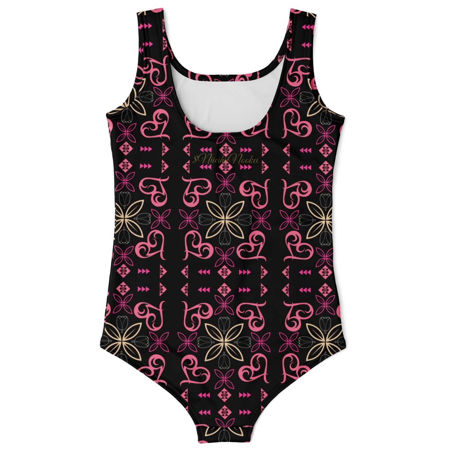 FLOWERS & HEARTZ Kids One-Piece Swimsuit - AOP