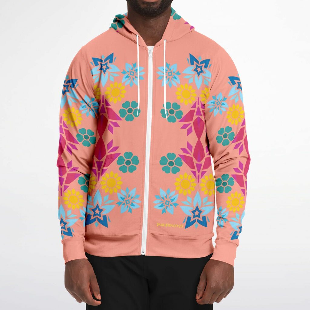 $NiieihiiNookei Athletic Zip-Up Hoodie - AOP