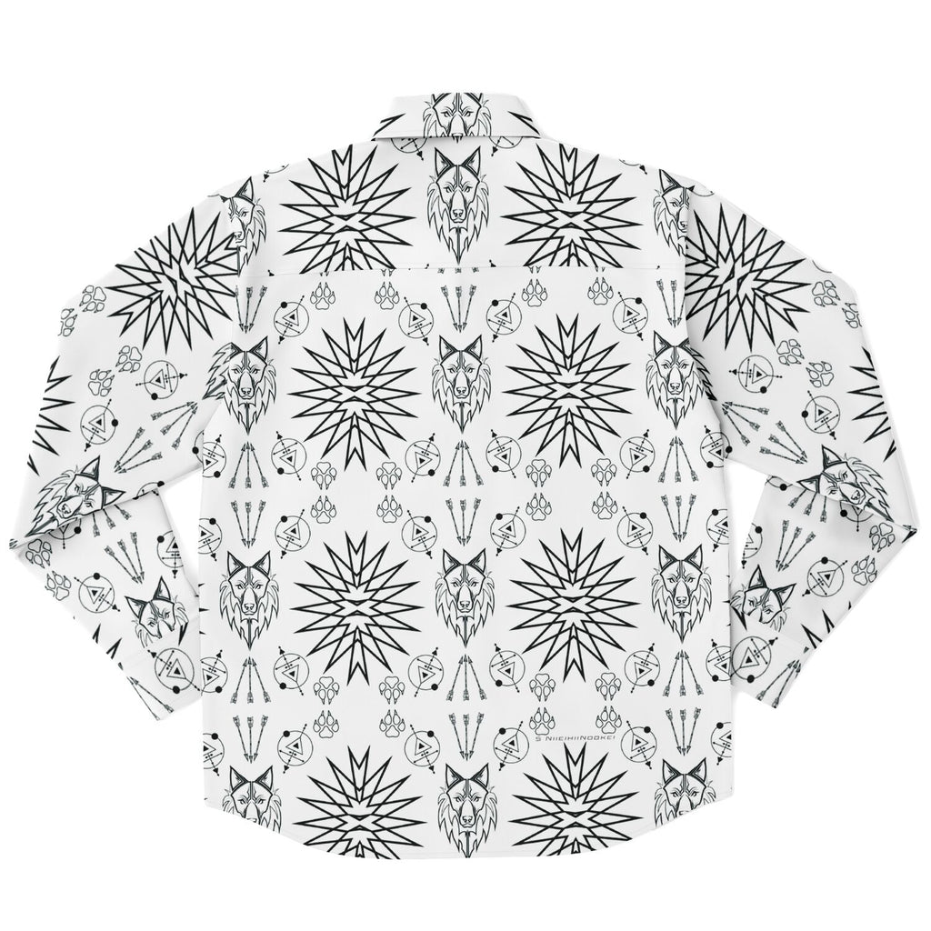 $NiieihiiNookei Long Sleeve Button Down Shirt - AOP