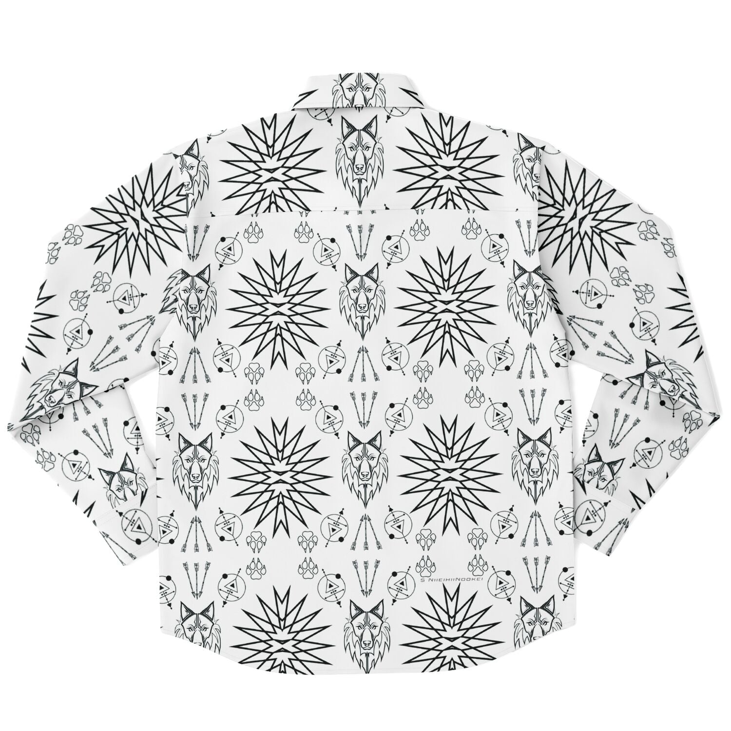 $NiieihiiNookei Long Sleeve Button Down Shirt - AOP