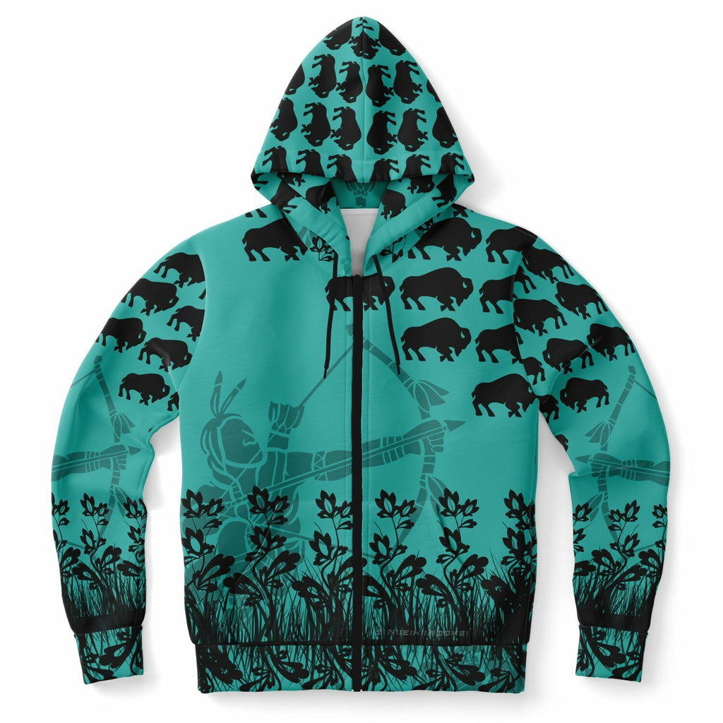 $NiieihiiNookei Fashion Zip-Up Hoodie - AOP