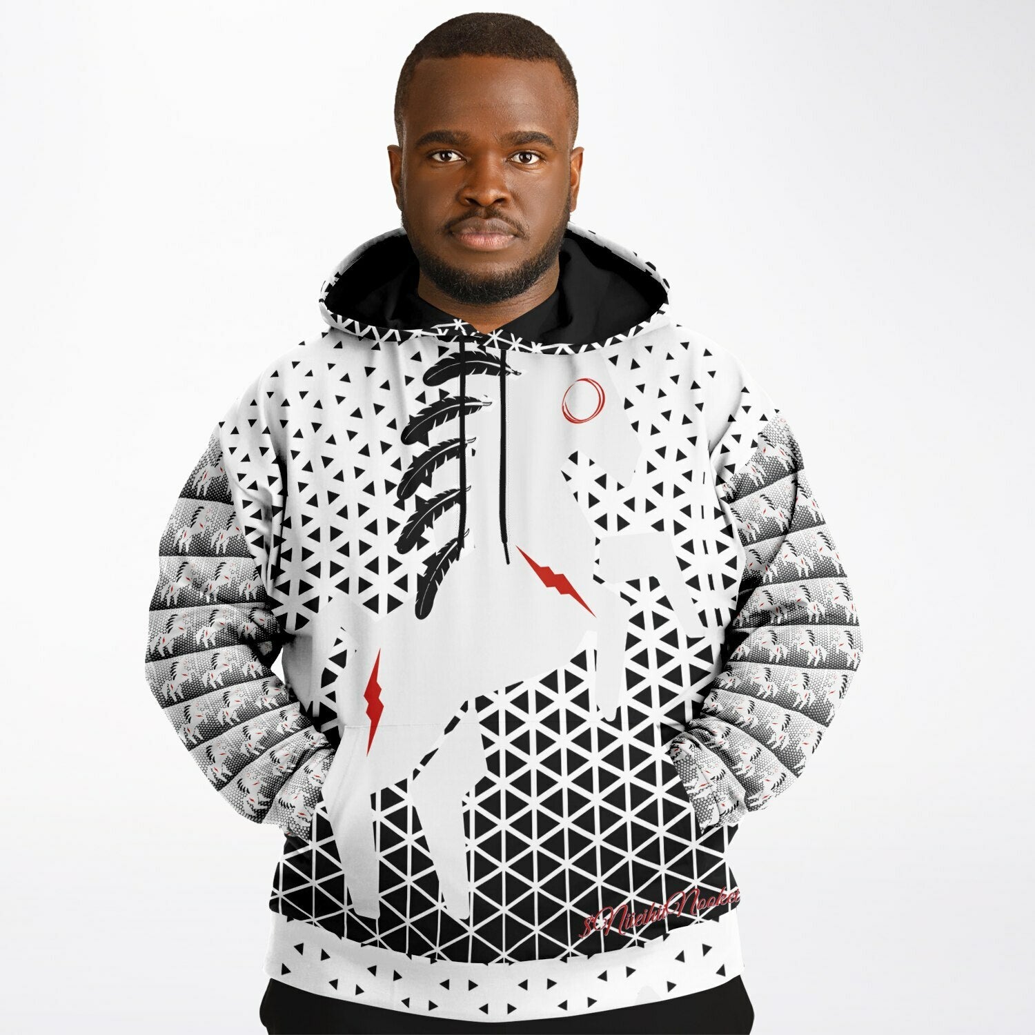 $NiieihiiNookei Plus-size Hoodie - AOP
