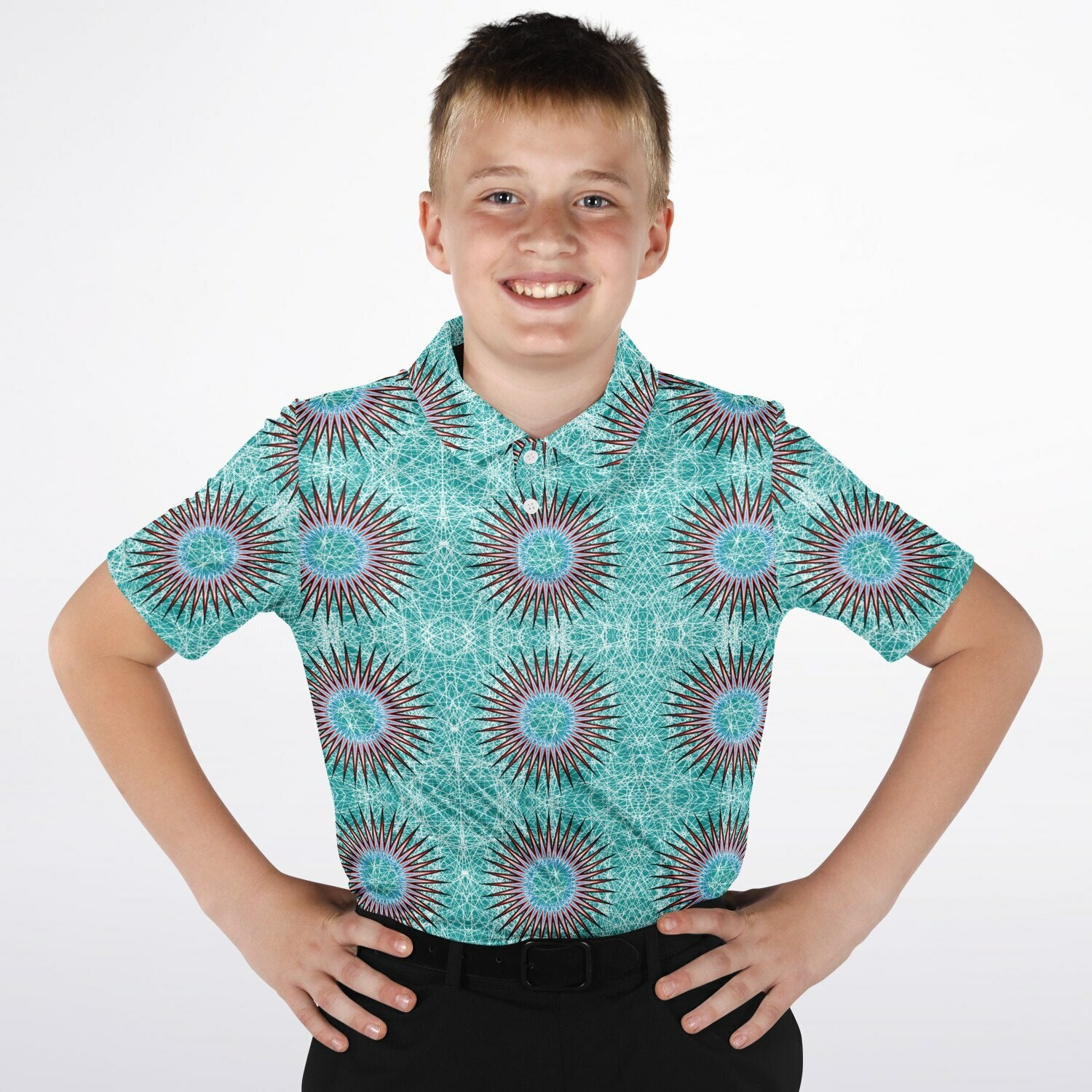 $NiieihiiNookei Kids Polo Shirt - AOP