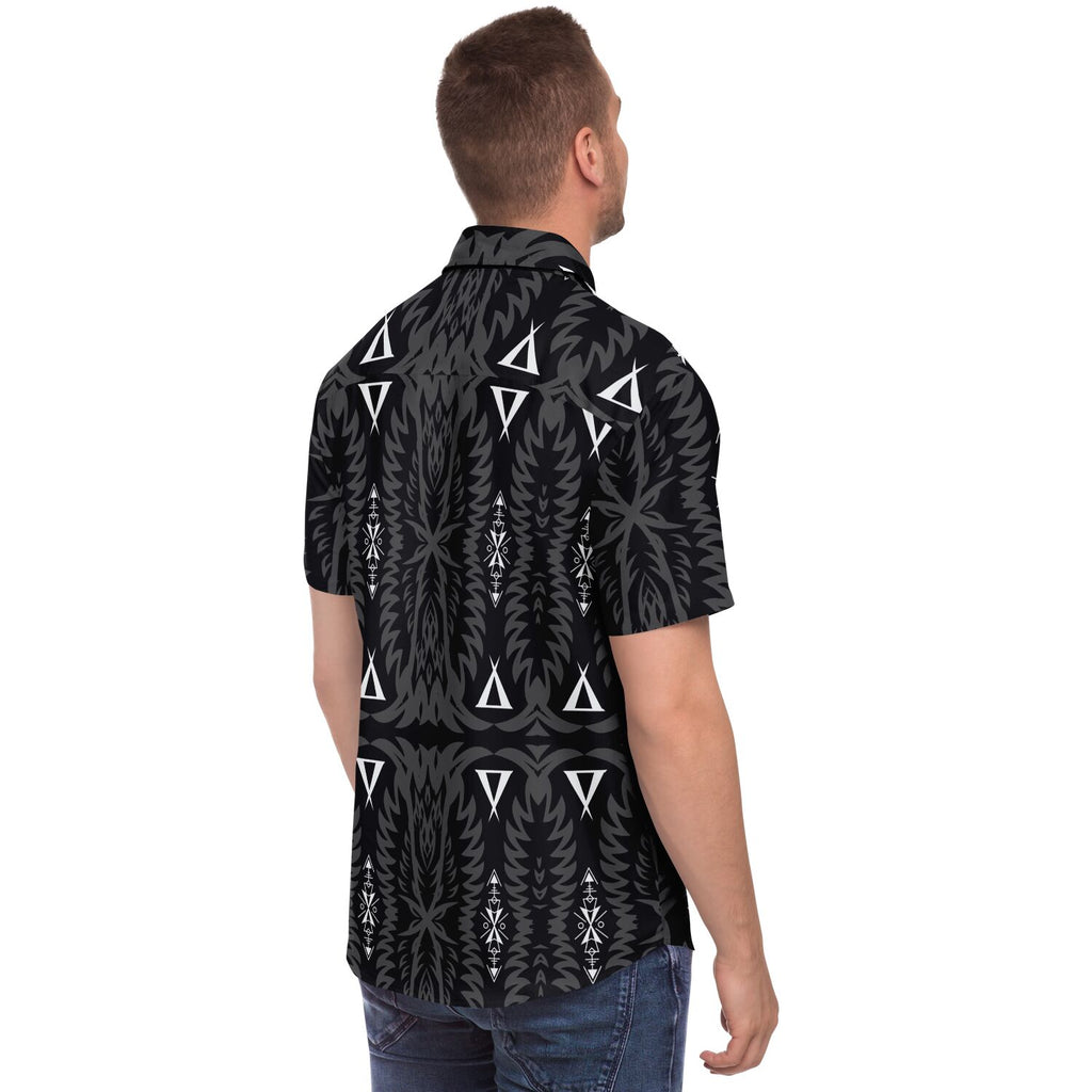 Short Sleeve Button Down Shirt 2 - AOP