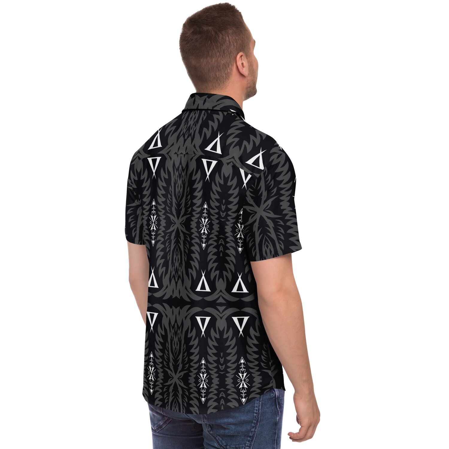 Short Sleeve Button Down Shirt 2 - AOP