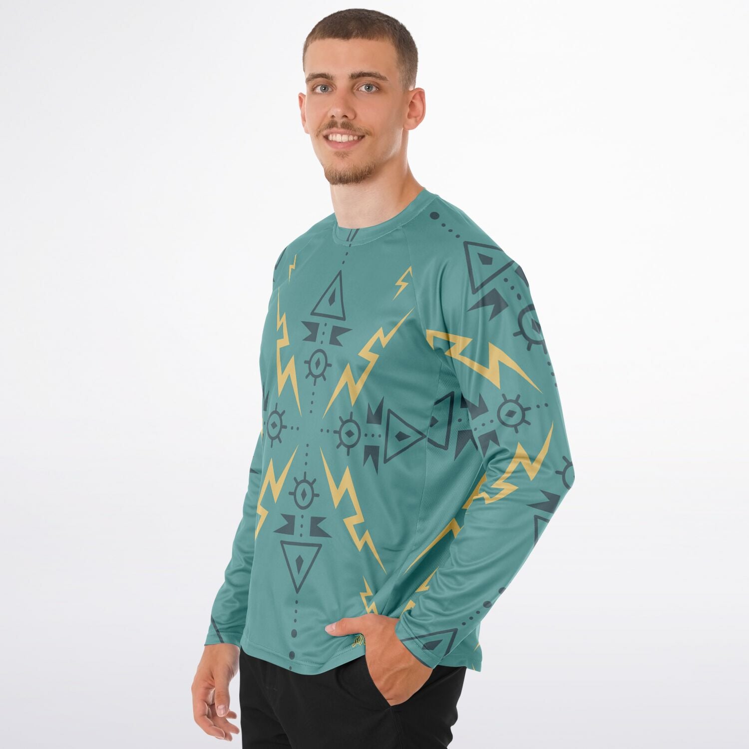 $NiieihiiNookei Men's Long Sleeve Performance Shirt - AOP