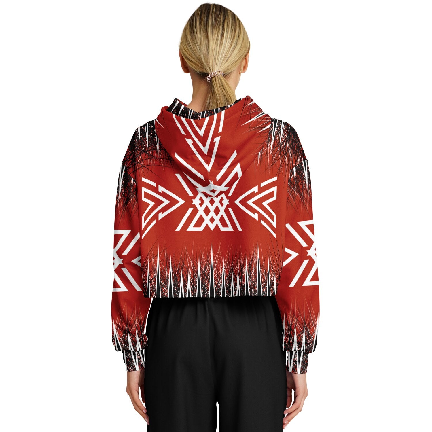 $NiieihiiNookei Fashion Cropped Hoodie - AOP